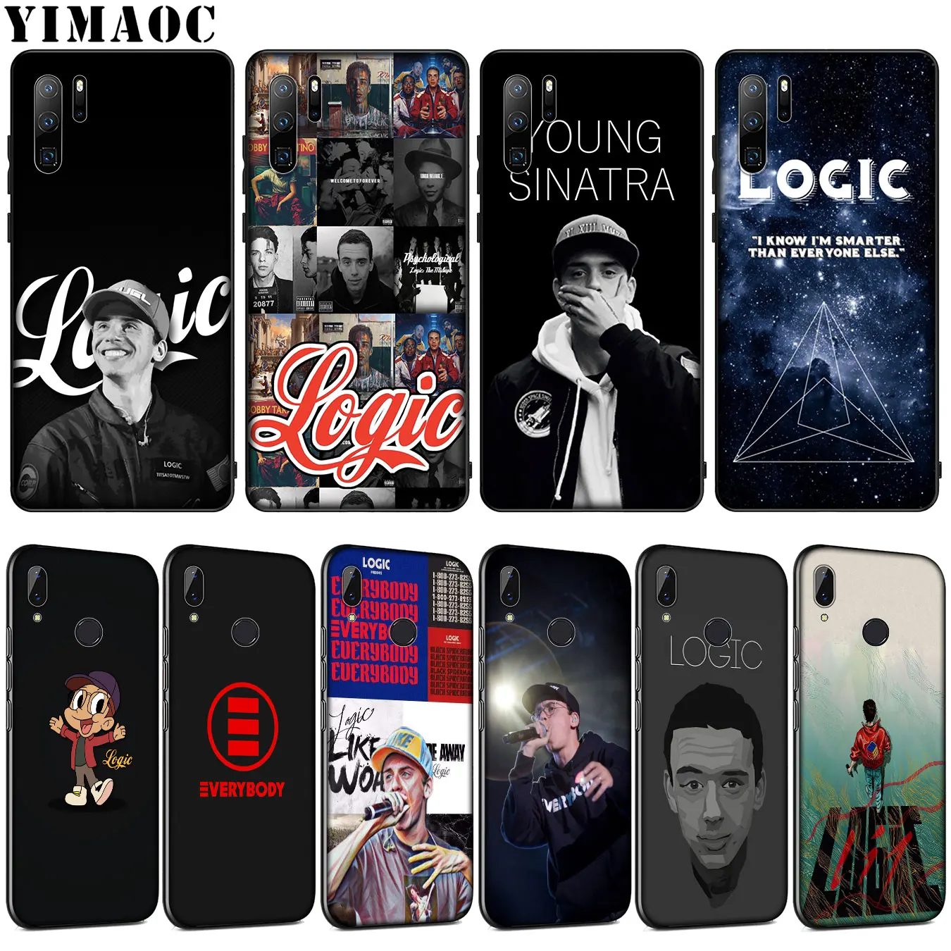 Мягкий силиконовый чехол YIMAOC pop Logic для Huawei P30 P20 Pro P10 P9 Lite Mini 2017 2016 черный P Smart Z