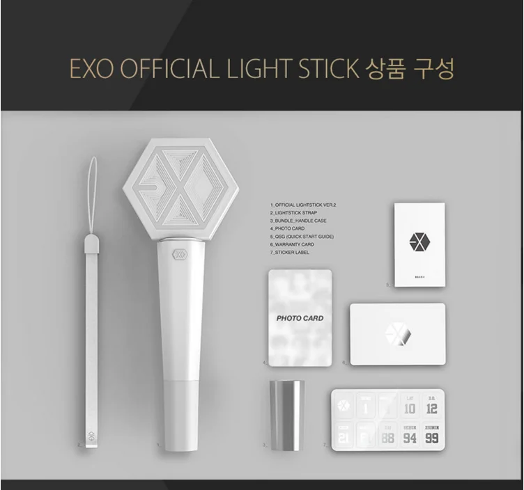 [MYKPOP]~ Официальный~ EXO Официальный светильник Stick Ver. 2,0 для EXO концерта KPOP коллекция фанатов SA18110301