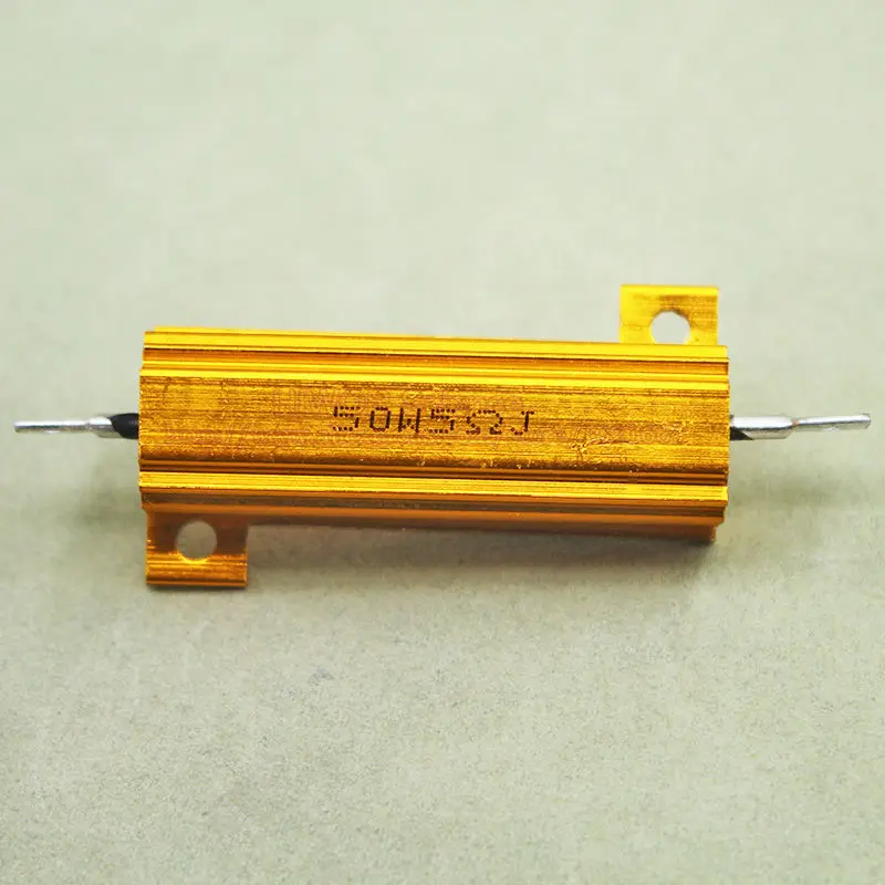 (2 шт./лот) RX24 5 Ом 5R 50 Вт алюминиевый мощный резистор с металлическим корпусом