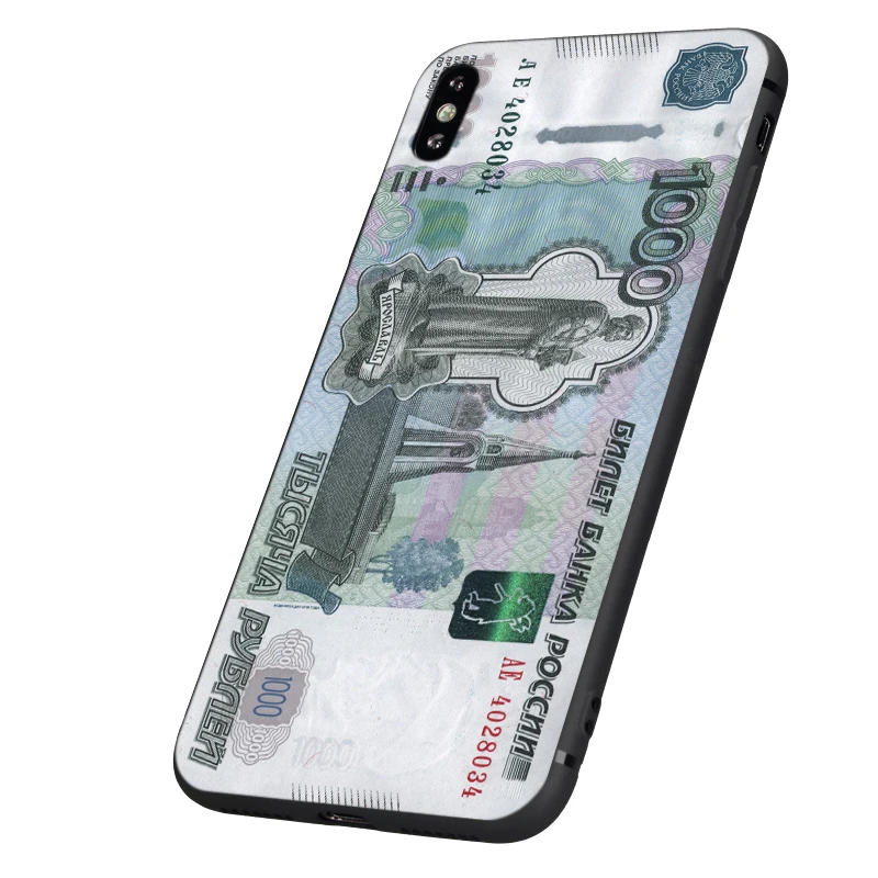 Черный чехол из ТПУ для iphone 5 5s se 6 6s 7 8 plus x 10 силиконовый XR XS 11 pro MAX с денежными