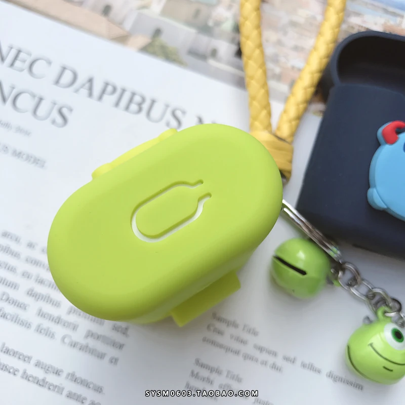 Мультяшная большая сумка для глаз для huawei Flypods/Freebuds2Pro наушники Мягкий силиконовый чехол, для оригинальных flypods защитный чехол с ремешком