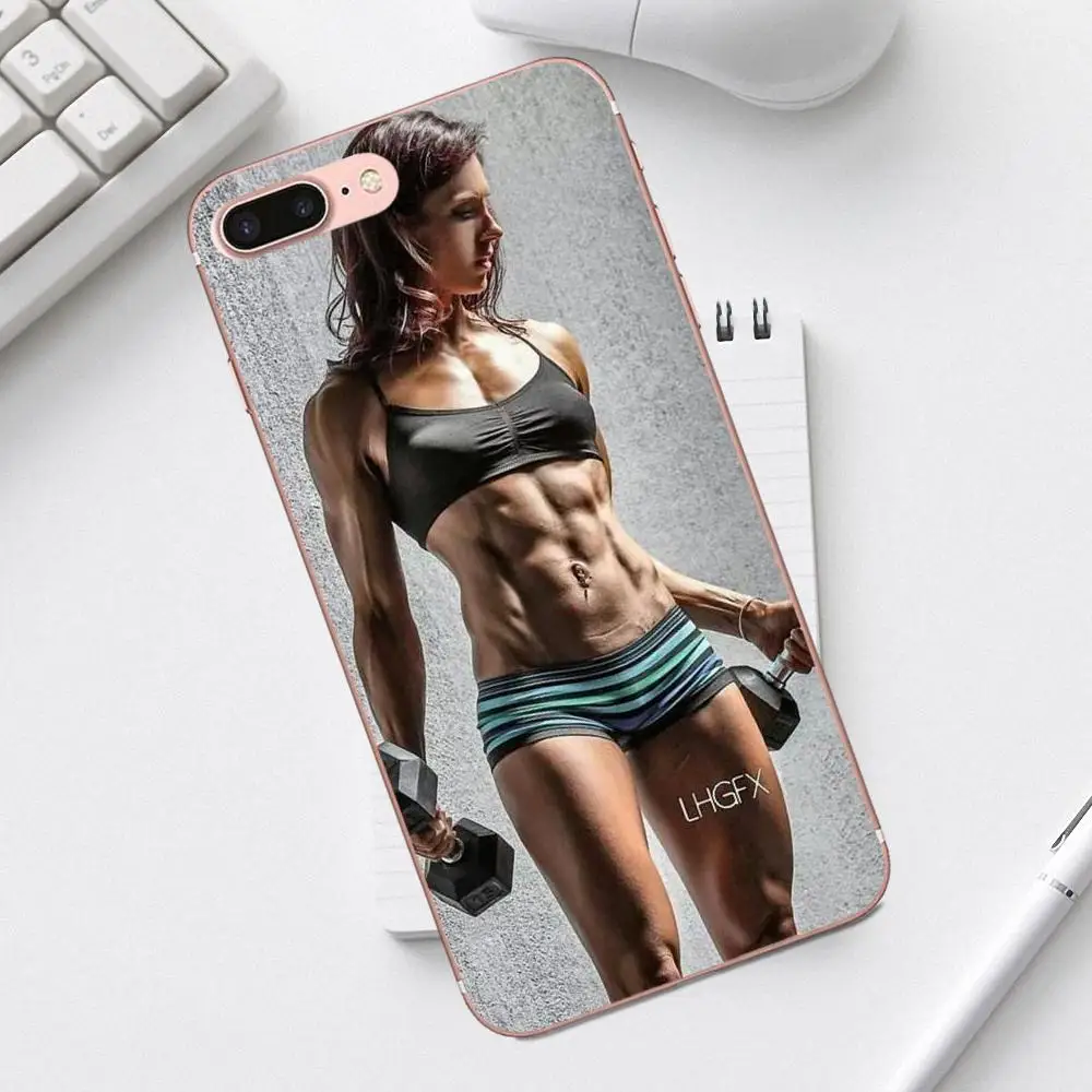 TPU милый чехол для iPhone X XS Max XR 4 4S 5 5C SE 6 6S 7 8 Plus Galaxy A3 A5 J1 J3 J5 J7 2017 Crossfit женщин
