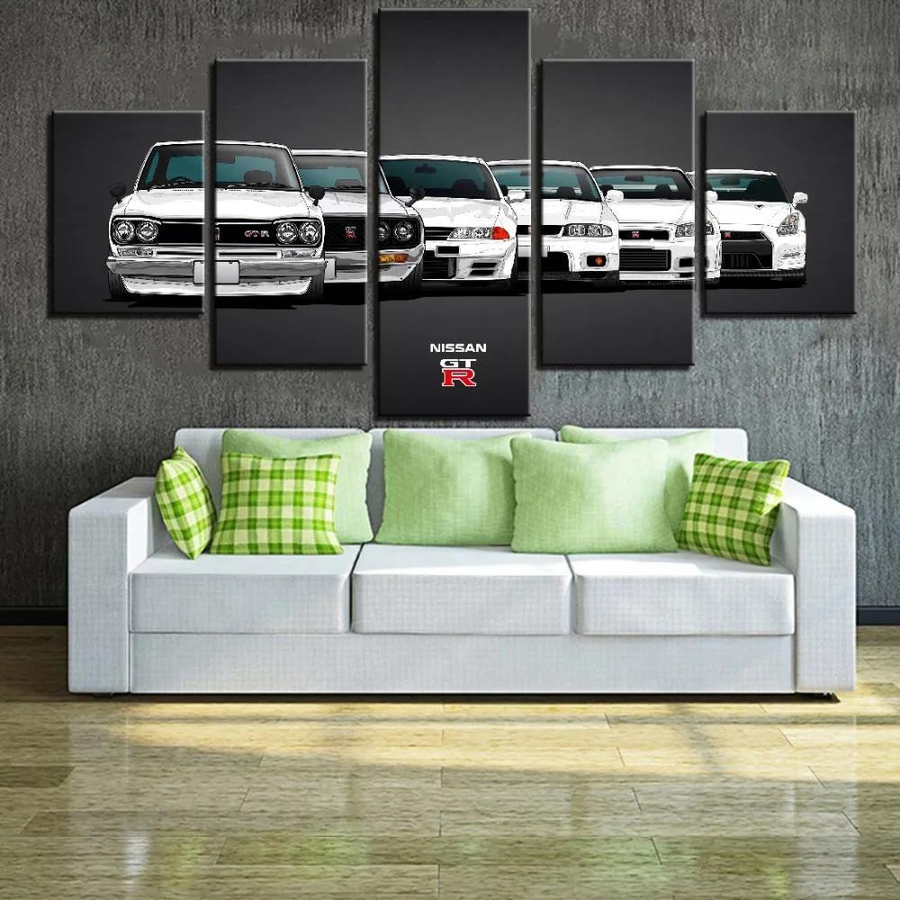 Картина на холсте фотография HD фотообои современные 5 шт. Nissa Skyline Gtr картины для
