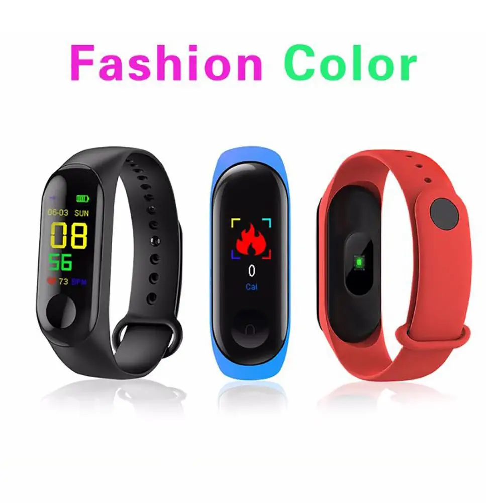 

M3 Smart Bracelet Fitness Tracker Heart Rate Blood Pressure Monitor Information Push Smart Reminder Waterproof Sports Wristband