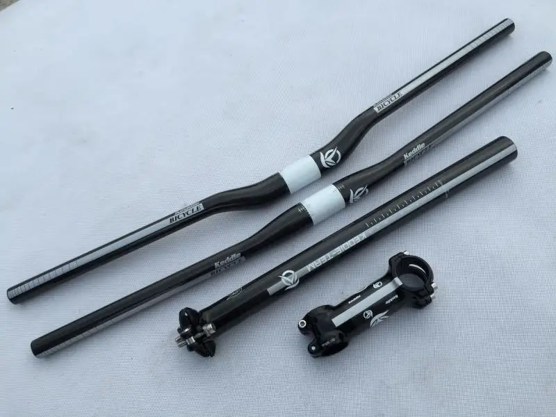 Быстрая Доставка Распродажа 2015 Keddie красный УГЛЕРОДНЫЙ руль набор mtb велосипедный