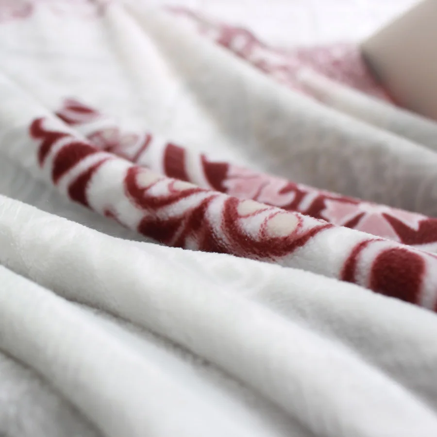 Зимнее одеяло для кровати красные цветы мягкое толстое размера KING и QUEEN