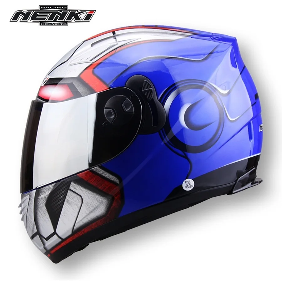 Бесплатная доставка 1 шт. мотоциклетный шлем NENKI с двойными линзами на все лицо