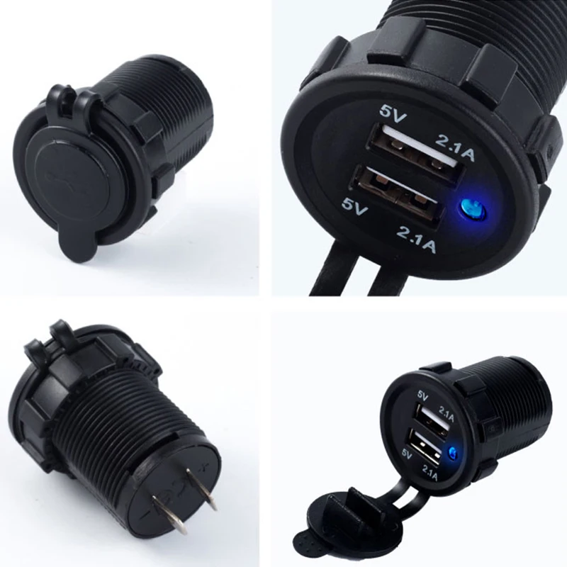 12V 3.1A DC двойной USB порт розетка для автомобильного прикуривателя Зарядное