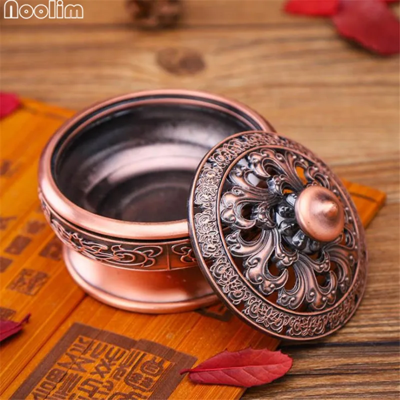 Red copper Медный для благовоний горелка металлическая подставка для ароматических палочек пластина Лотус античный благовония горелка - Цвет: Red copper