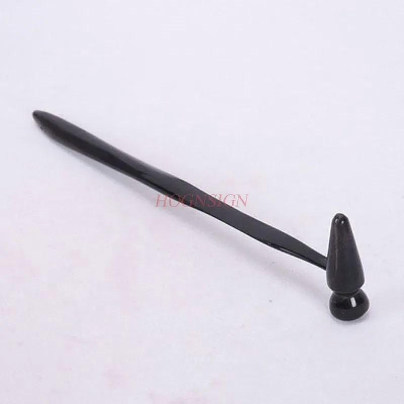 Black ox horn massage hammer meridian acupuncture point knock stick backhammer fitness household slap | Красота и здоровье