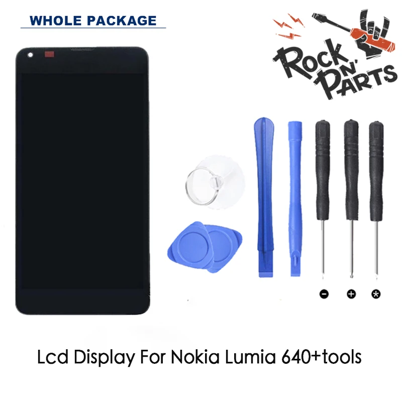ЖК дисплей для NOKIA Lumia 640 в сборе с сенсорным экраном и передней панелью + рамка 5 0