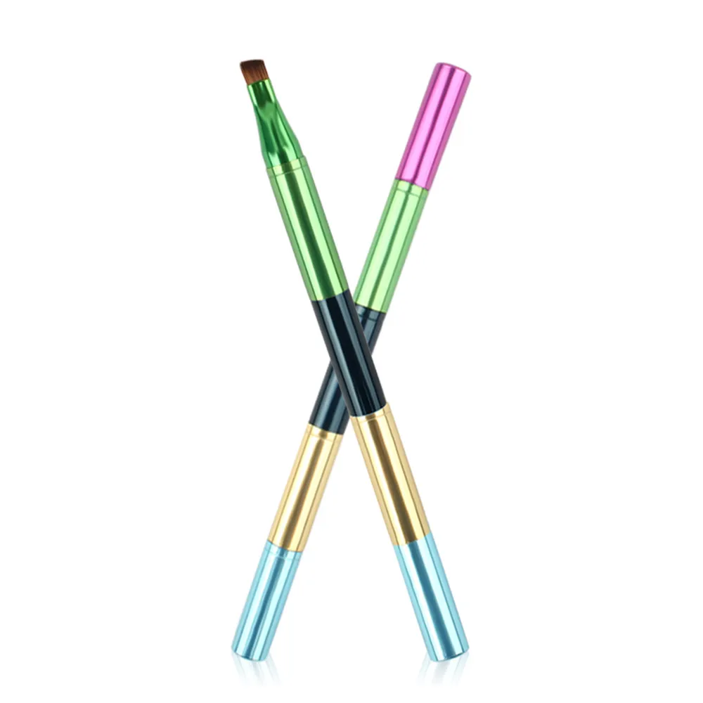 4 головки кисти для макияжа Выдвижная металлическая кисть теней век Косметика