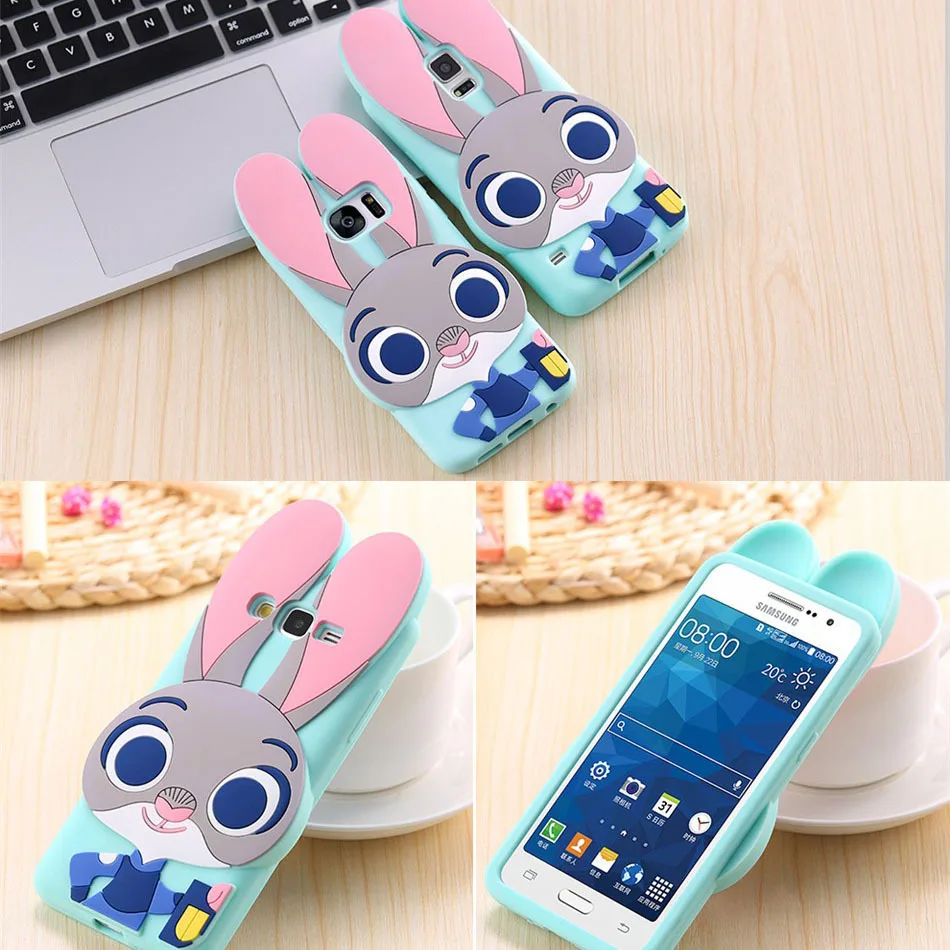 3D Милые Джуди зверополис Кролик силиконовый чехол Обложка для Samsung Galaxy 2015
