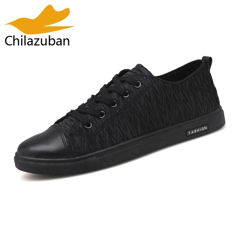 RAZAMAZA Fashion Men Korean Casual Shoes Round Toe Lace Up Solid Color Daily Leisure Male Footwear Size 39-44 | Обувь