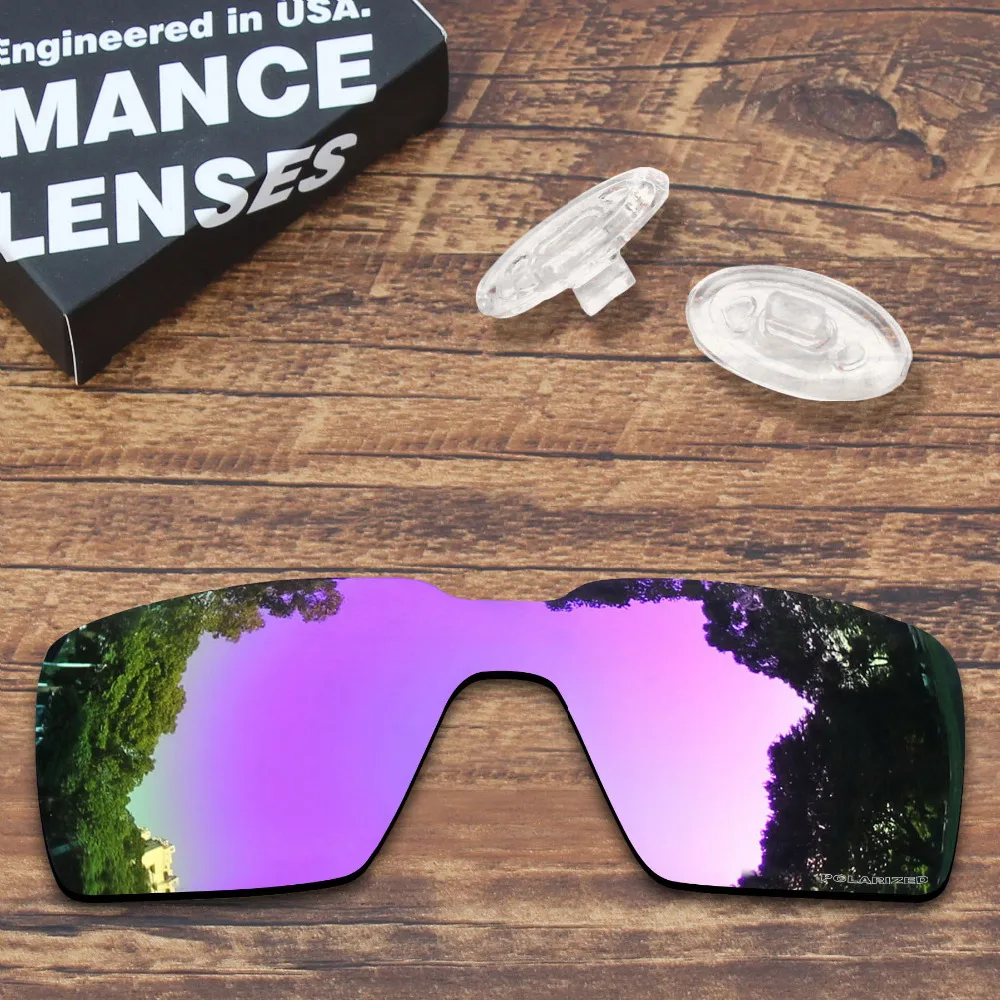 

ToughAsNails Resist Seawater Corrosion Purple Mirrored Polarized Replacement Lens and Clear Nose Pads for Oakley Probation