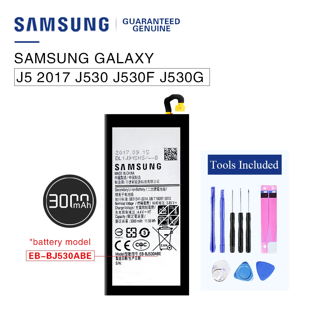 Оригинальный аккумулятор для Samsung j530 J530F J530G 2017 / J5 Pro /J530F/DS J530K J530L J530S 3000 мАч +