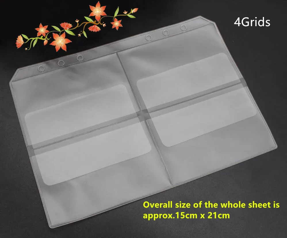 2pcs for 4Grids Скрапбукинг режущие штампы Органайзер трафарет набор марок альбом для хранения Книга из искусственной кожи обложка ПВХ Внутренние листы и карманы - Цвет: 2pcs for 4Grids