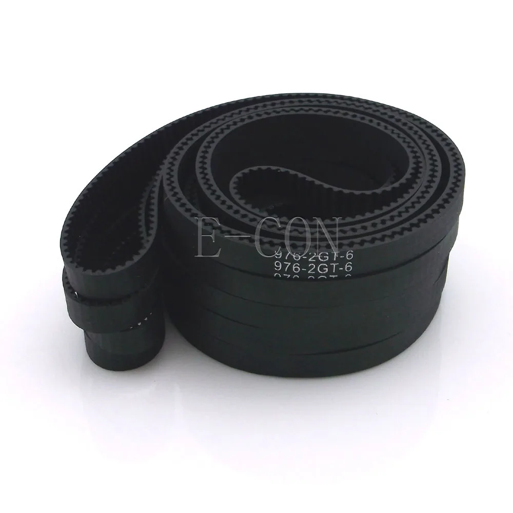 

1pcs /lot 976-GT2 Loop Timing Belt Width 6mm GT2 Belt Rubber Fiberglass Inner Length 976mm 488 Teeth for GT2 Timing Pulley