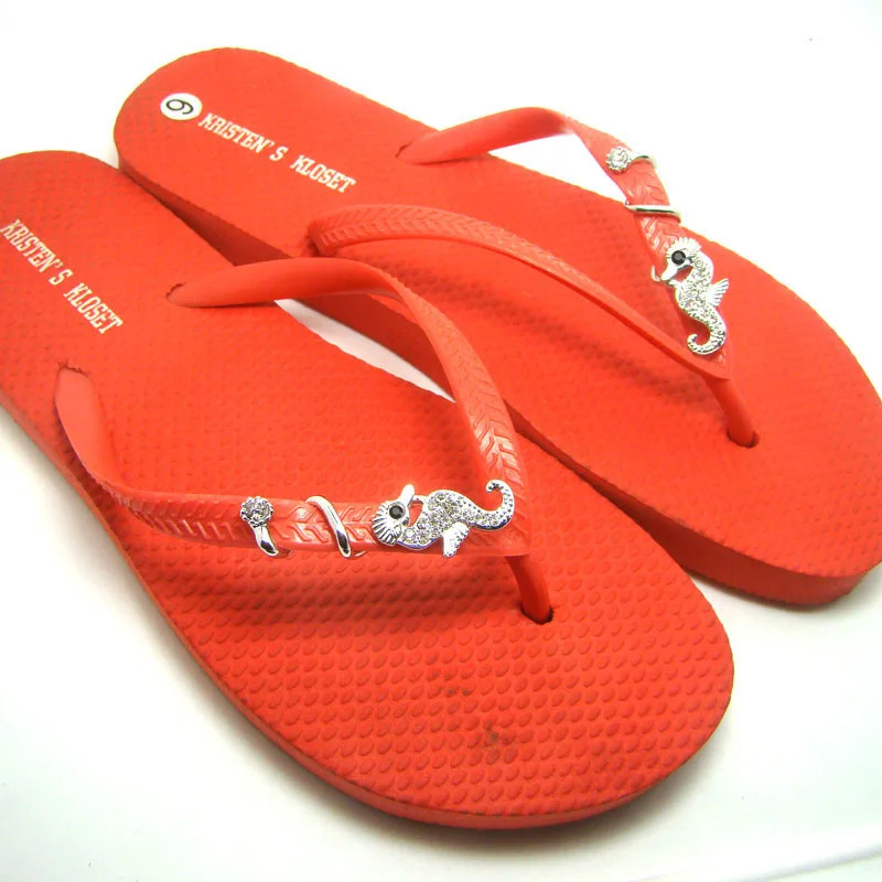 new crystals sea horse women's beach shoes sandals summer decoration ornament jewelry accessory 6pairs lot | Украшения и