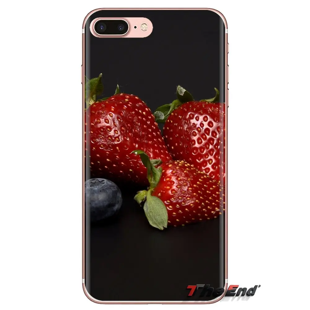 Food Wallpaper Berries Strawberries Silicone Phone Shell Case For Samsung Galaxy A3 A5 A7 A9 A8 Star A6 Plus 2018 2015 2016 2017 |