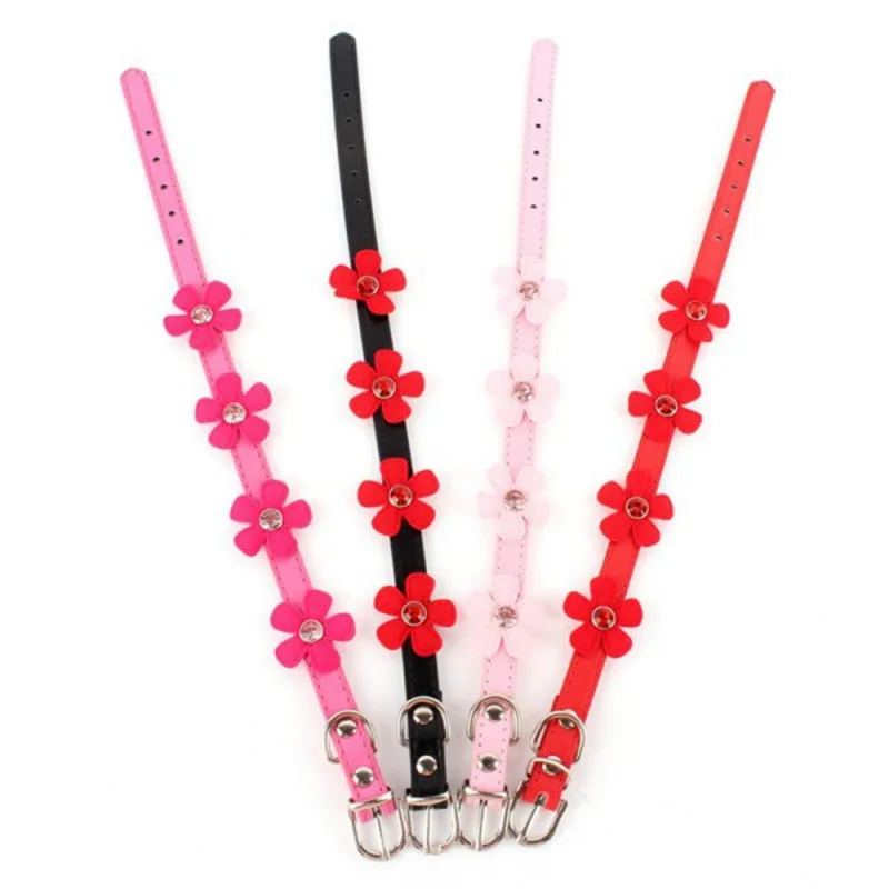 Ошейник для питомца маленькая собака кошка искусственная кожа Регулируемый