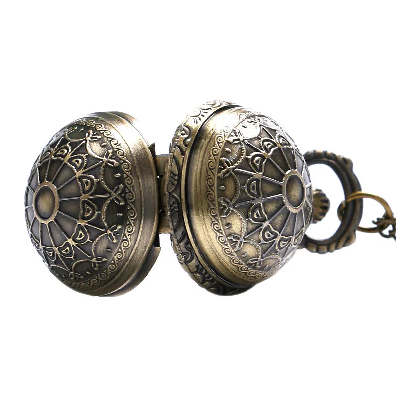 

Fashion Vintage Bell Shape Quartz Fob Pocket Watch With Necklace Chain Gift Clock Drop Shipping