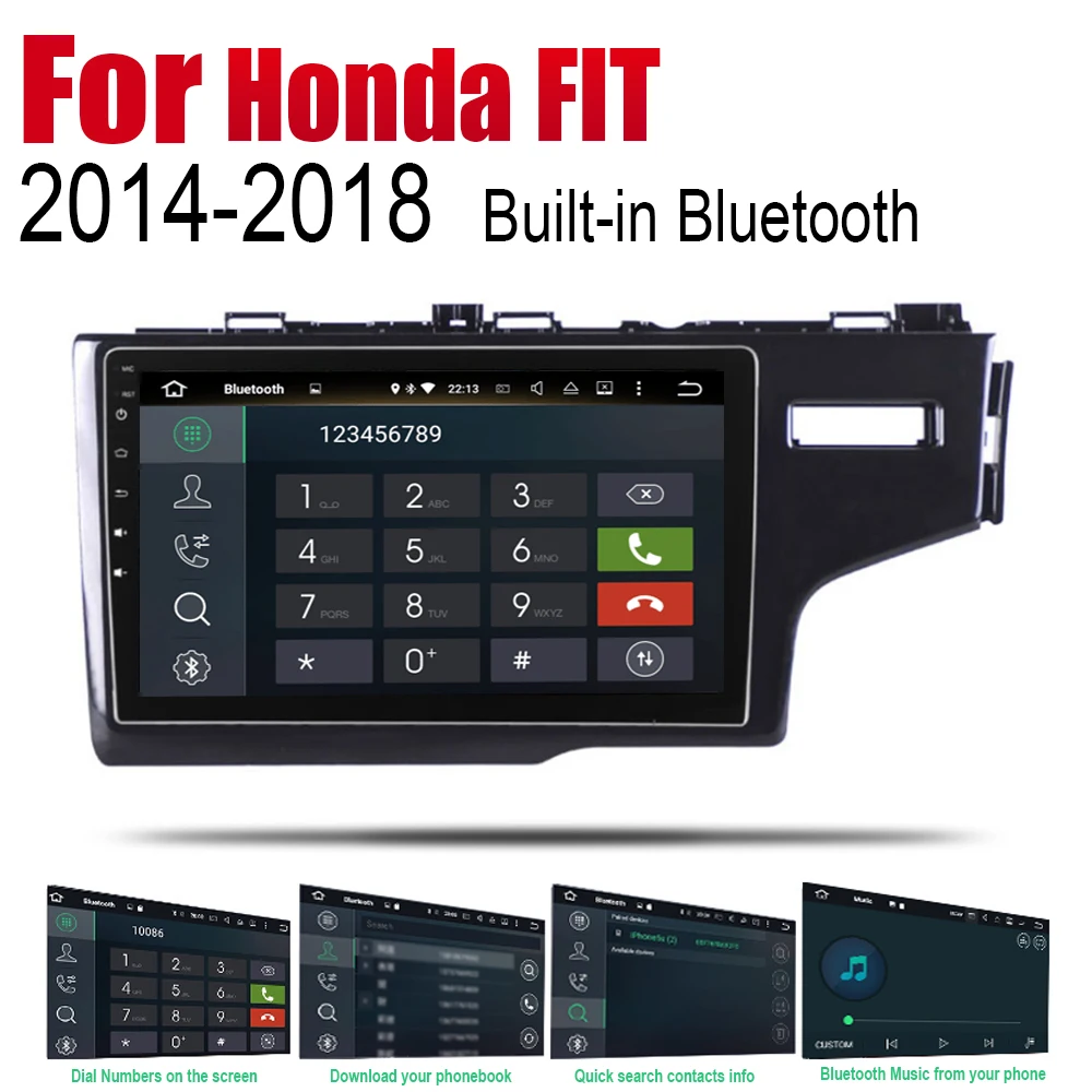 Автомагнитола 2 Din на Android для Honda FIT JAZZ 2014 ~ 2018 GPS навигация BT Wi Fi карта