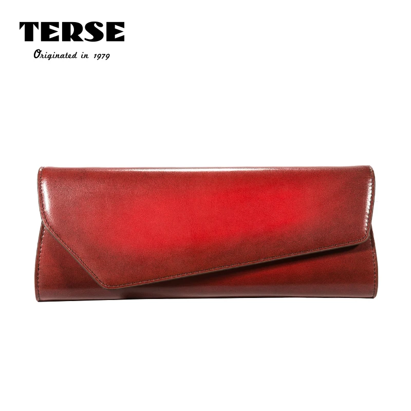 TERSE новый женский кошелек итальянский Длинный кошелек-конверт из натуральной