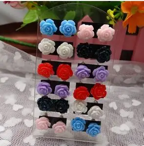 OMH оптовая продажа 12 пар красный розовый черный микс Европа и Америка Изысканная