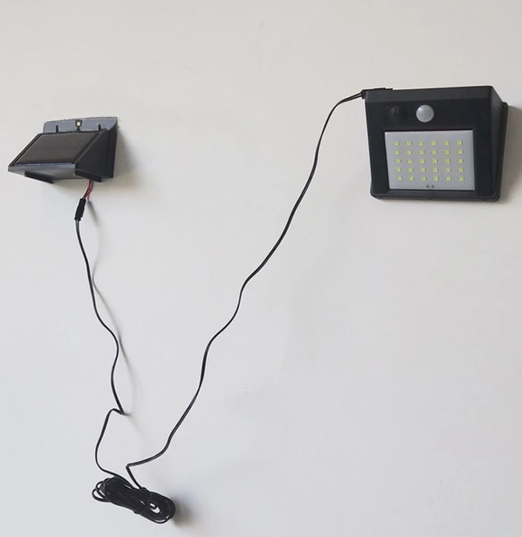 30 светодиодов Солнечная лампа разделяемая солнечная панель наружный