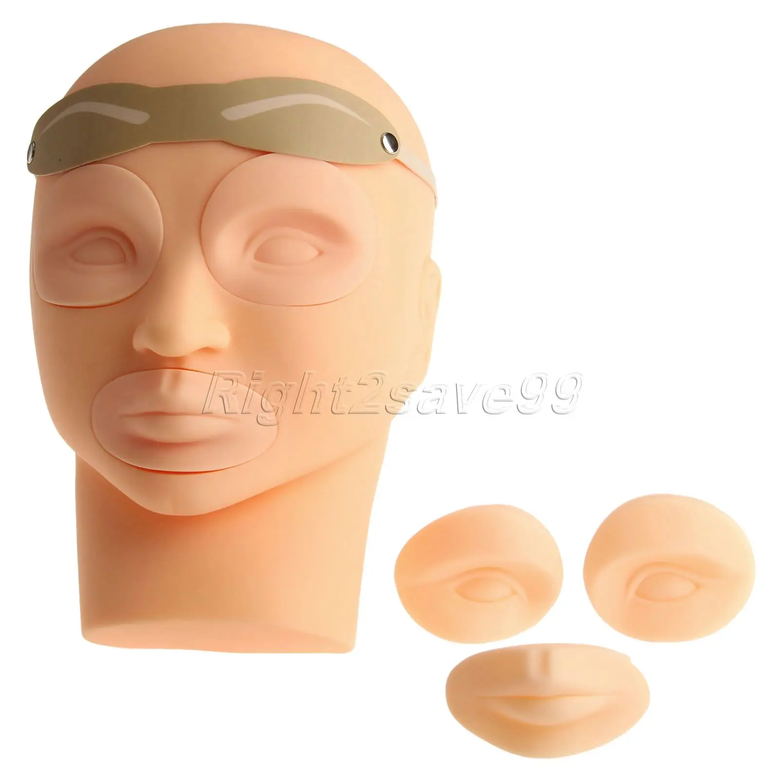 Манекен для тренировки кожи начинающих 1 комплект: голова татуировки + бровей 2