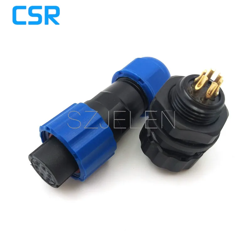 SD13 IP68 6 pin AC промышленный авиационный водонепроницаемый разъем питания панельный