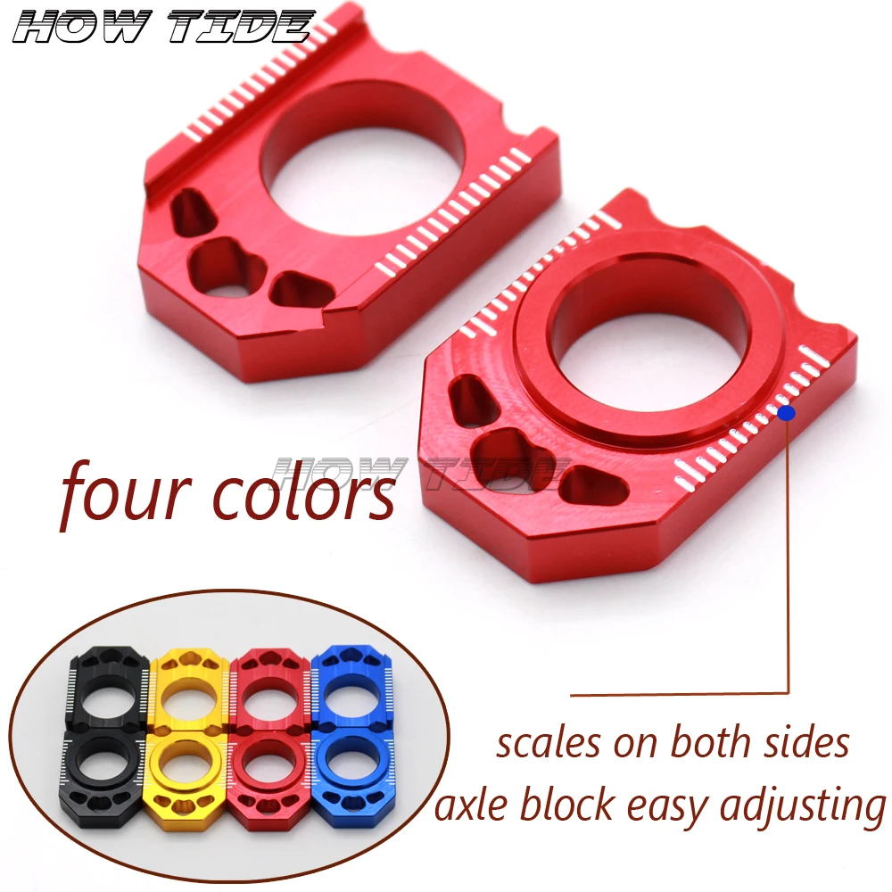 

For Honda CR125R CR250R CRF150R CRF250R CRF250X CRF450R CRF450X CNC four colors Motorcycle Axle Block Chain Adjuster