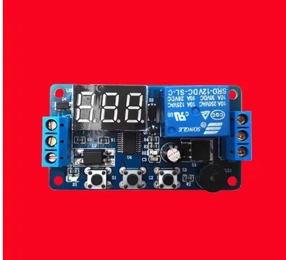 DC12V Цифровой дисплей модуль реле задержки Программируемый Модуль времени с