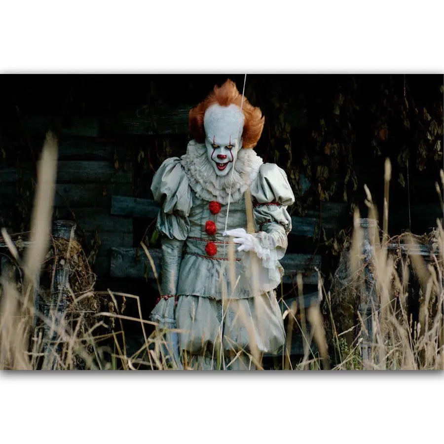 Кинотеатр It Pennywise Stephen King Новый 2017 Шелковый художественный плакат наклейка на