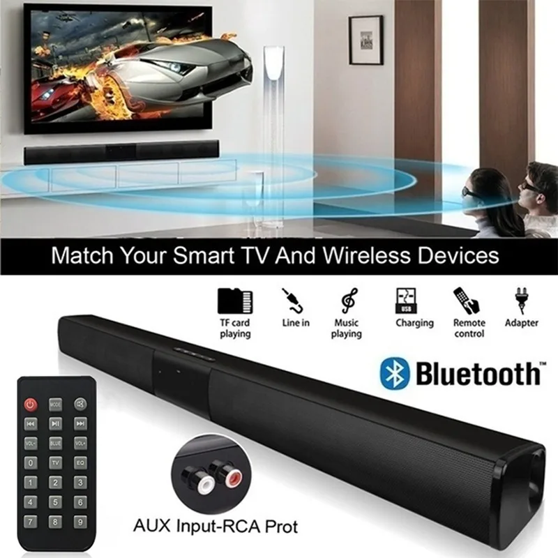 VTIN BS28B Беспроводной Bluetooth Саундбар Динамик домашний кинотеатр Soundbar сабвуфер с RCA 3D