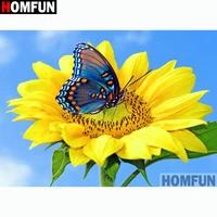 homfun full squareround drill 5d diy diamond painting flower bee landscape embroidery cross stitch 3d home decor gift a13188