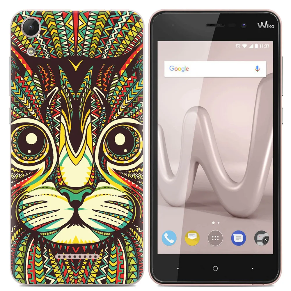 LULUMI Colorful Rhombus Geometry Soft TPU Phone Case For Wiko Lenny 4 Raiwbow Stripe Capas for wiko lenny4 Back Cover fundas |