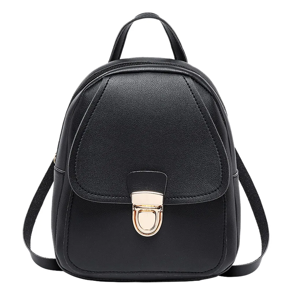 2019 New Small Backpacks Girl Headphone Hole Backpack Slung Student Shoulder Bags Mobile Phone Purse | Unisex