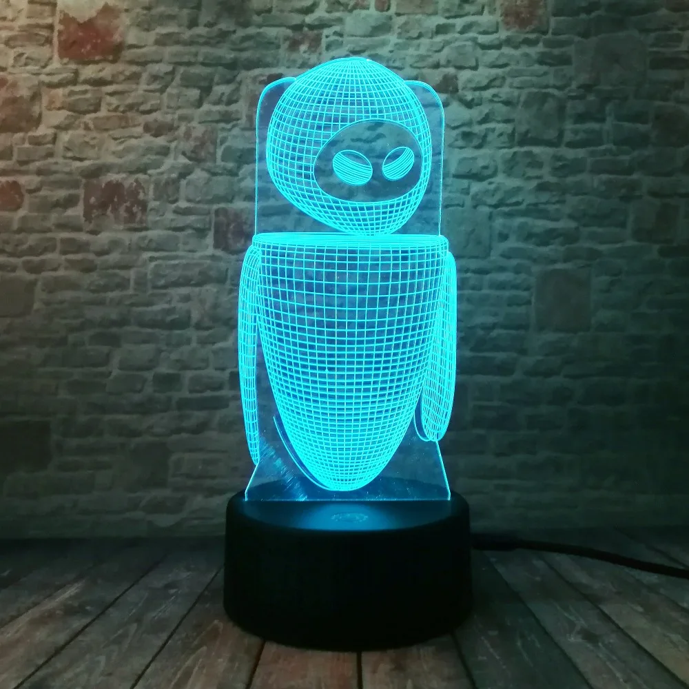 3D Настенный светодиодный ночник 7 цветов иллюзия художественная лампа для