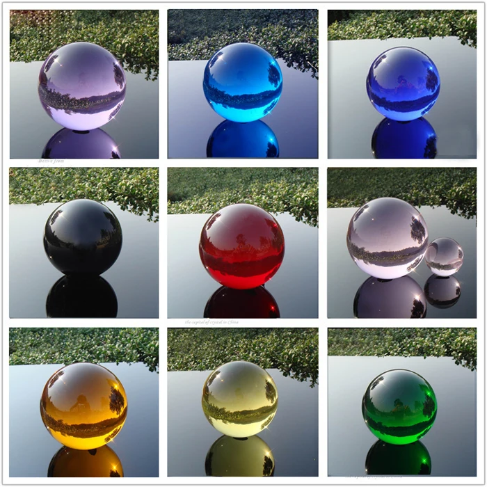 4CM Multicolor Asian Quartz Crystal Glass Ball Feng shui Magic Healing Crystals Balls Sphere Decorating gemstone Figurines | Дом и сад