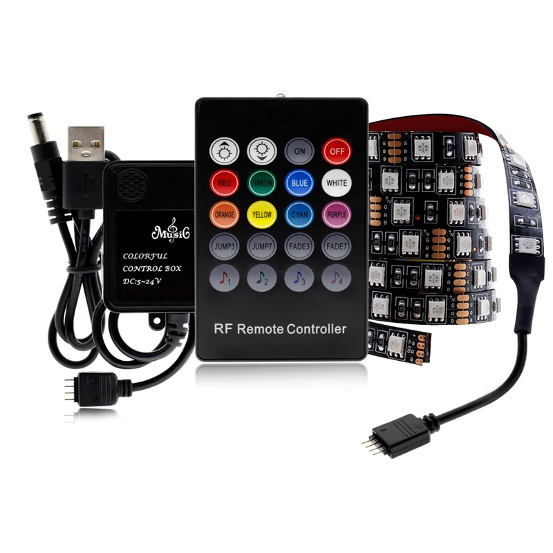 Music Controller Set DC 5 В светодиодный светильник 5050 Водонепроницаемый светодиодный светильник ТВ ПОДСВЕТКА с rgb-контроллером светодиодный светильник 5 в rgb-лента для гостиной - Испускаемый цвет: Music Controller Set