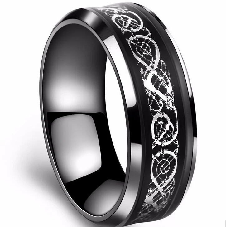 Мужское кольцо из углеродного волокна черный цвет|rings for weddings|dragon ringstainless steel ring |