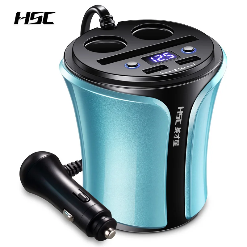 HSC автомобильное USB зарядное устройство адаптер для автомобильного