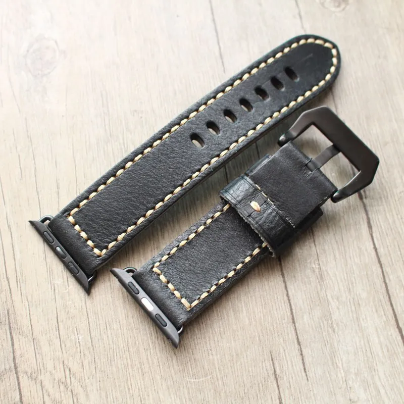 Ручной итальянский кожаный ремешок для iwatch Apple Watch Для мужчин 42 мм растительного