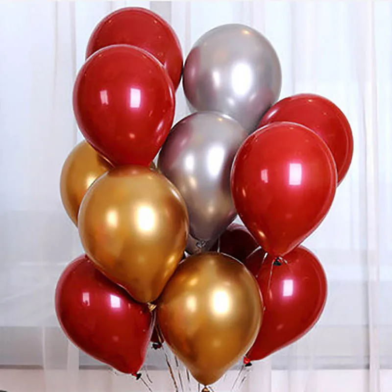 3color mix 10 шт. 18 дюймов металлическое красное сердце рубиновый Агат красные воздушные шары свадебный фон украшение комнаты шар в форме буквы Декор Святого Валентина - Цвет: 3color mix