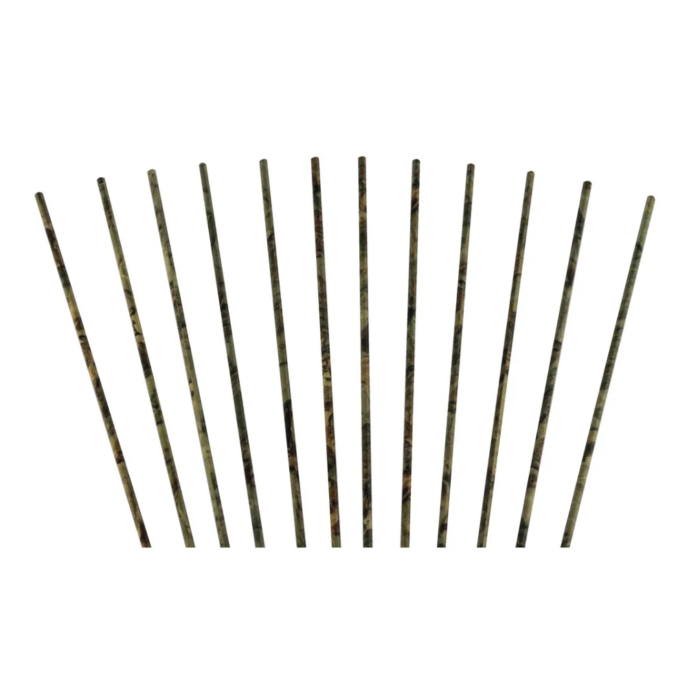 

GUGULUZA 12 pcs Camo 30" Pure Carbon Arrow Shafts Bow Archery Shaft OD7.6mm Spine 400 for Compound Bow Recurve Bows Shooting