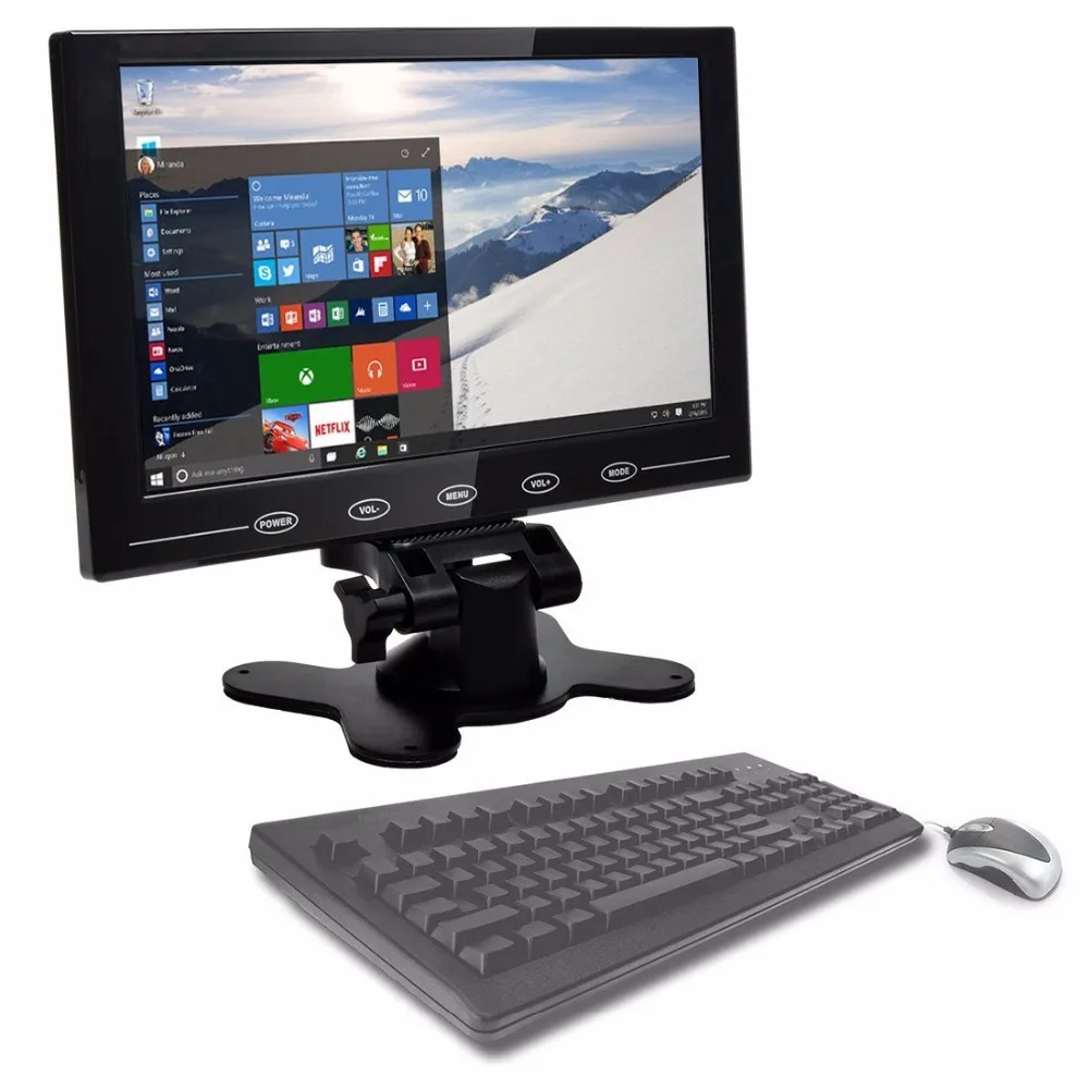 9 дюймов ультра тонкий HD TFT монитор автомобиля Экран дисплея 1024*600 для ПК