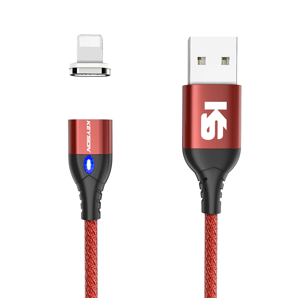 Красный KEYSION 3A Магнитный Micro USB кабель для samsung Galaxy A10 M30 M20 M10 Быстрая зарядка магнит зарядное устройство Micro usb кабель для samsung - Цвет: Красный