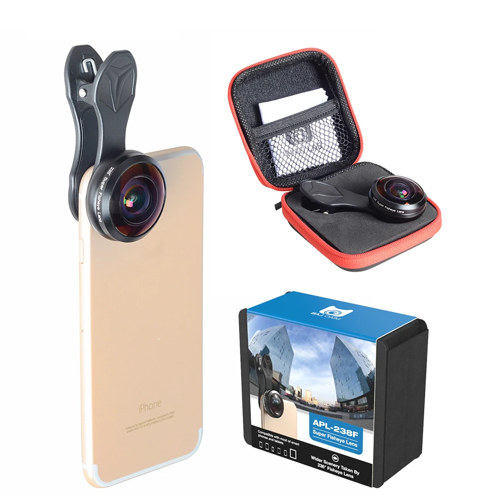 Супер рыбий глаз APEXEL супер широкоугольный объектив с углом обзора 238 градусов